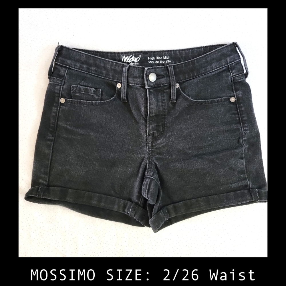♥️ Mossimo Denim/ Size: 2/ Black denim shorts